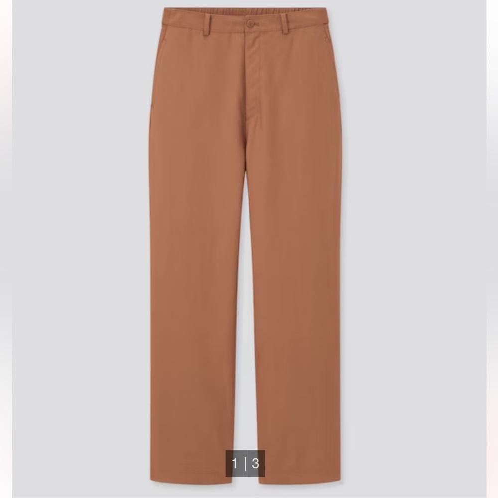 Uniqlo Linen Blend Relaxed Straight Pants